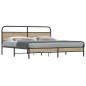 vidaXL Metallbett ohne Matratze Räuchereiche 200x200 cm vidaXL Metallbett ohne Matratze Räuchereiche 200x200 cm