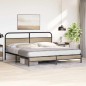 vidaXL Metallbett ohne Matratze Räuchereiche 200x200 cm vidaXL Metallbett ohne Matratze Räuchereiche 200x200 cm