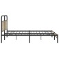 vidaXL Metallbett ohne Matratze Räuchereiche 200x200 cm vidaXL Metallbett ohne Matratze Räuchereiche 200x200 cm