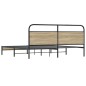 vidaXL Metallbett ohne Matratze Räuchereiche 200x200 cm vidaXL Metallbett ohne Matratze Räuchereiche 200x200 cm