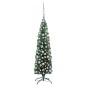 Künstlicher Weihnachtsbaum Schlank mit LEDs & Kugeln Grün 120cm Künstlicher Weihnachtsbaum Schlank mit LEDs & Kugeln Grün 120cm