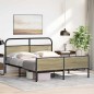 vidaXL Metallbett ohne Matratze Sonoma-Eiche 150x200 cm vidaXL Metallbett ohne Matratze Sonoma-Eiche 150x200 cm