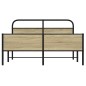 vidaXL Metallbett ohne Matratze Sonoma-Eiche 150x200 cm vidaXL Metallbett ohne Matratze Sonoma-Eiche 150x200 cm
