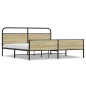 vidaXL Metallbett ohne Matratze Sonoma-Eiche 200x200 cm