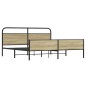vidaXL Metallbett ohne Matratze Sonoma-Eiche 200x200 cm