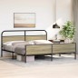 vidaXL Metallbett ohne Matratze Sonoma-Eiche 200x200 cm