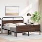 vidaXL Metallbett ohne Matratze Braun Eichen-Optik 160x200 cm vidaXL Metallbett ohne Matratze Braun Eichen-Optik 160x200 cm