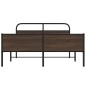 vidaXL Metallbett ohne Matratze Braun Eichen-Optik 160x200 cm vidaXL Metallbett ohne Matratze Braun Eichen-Optik 160x200 cm