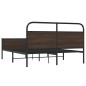 vidaXL Metallbett ohne Matratze Braun Eichen-Optik 160x200 cm vidaXL Metallbett ohne Matratze Braun Eichen-Optik 160x200 cm