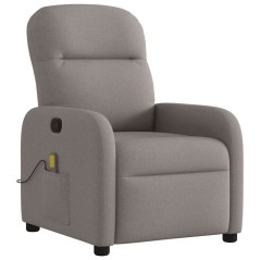 vidaXL Massagesessel Taupe Stoff