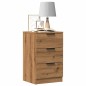 vidaXL Nachttische 2 Stk. Artisan-Eiche 40x36x65 cm Holzwerkstoff