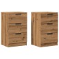 vidaXL Nachttische 2 Stk. Artisan-Eiche 40x36x65 cm Holzwerkstoff