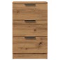 vidaXL Nachttische 2 Stk. Artisan-Eiche 40x36x65 cm Holzwerkstoff