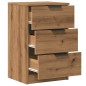vidaXL Nachttische 2 Stk. Artisan-Eiche 40x36x65 cm Holzwerkstoff