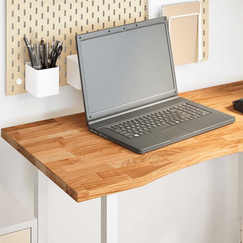 vidaXL Schreibtischplatte Hellbraun 100x60x2,5 cm Massivholz Eiche vidaXL Schreibtischplatte Hellbraun 100x60x2,5 cm Massivholz Eiche