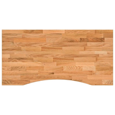 vidaXL Schreibtischplatte Hellbraun 100x60x2,5 cm Massivholz Eiche