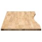 vidaXL Schreibtischplatte Unbehandelt 120x60x2,5 cm Massivholz Eiche vidaXL Schreibtischplatte Unbehandelt 120x60x2,5 cm Massivholz Eiche