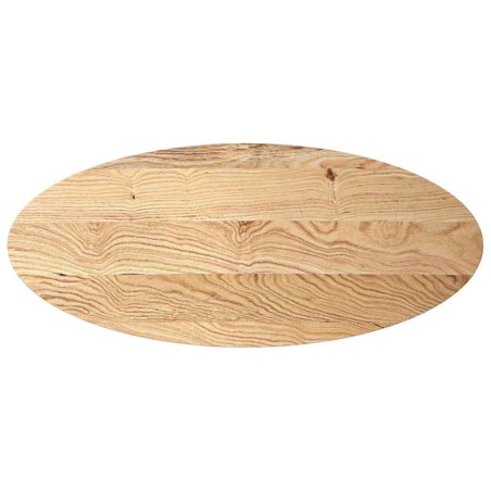 vidaXL Tischplatte 140x60x2 cm Massivholz Eiche Oval