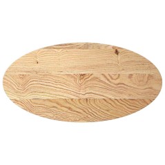 vidaXL Tischplatte 100x50x4 cm Massivholz Eiche Oval