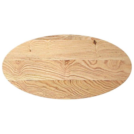 vidaXL Tischplatte 100x50x4 cm Massivholz Eiche Oval