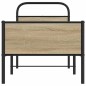 vidaXL Bettgestell ohne Matratze 80x200 cm Sonoma-Eiche Holzwerkstoff