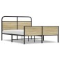 vidaXL Bettgestell ohne Matratze 135x190 cm Sonoma-Eiche Holzwerkstoff vidaXL Bettgestell ohne Matratze 135x190 cm Sonoma-Eiche Holzwerkstoff