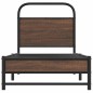 vidaXL Bettgestell ohne Matratze 75x190 cm Braun Eichen-Optik