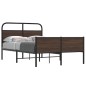 vidaXL Bettgestell ohne Matratze 140x190 cm Braun Eichen-Optik vidaXL Bettgestell ohne Matratze 140x190 cm Braun Eichen-Optik