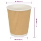 vidaXL Pappbecher 500 Stk. 8oz 200ml Braun vidaXL Pappbecher 500 Stk. 8oz 200ml Braun