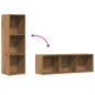vidaXL Bücherregal Artisan-Eiche 36x30x114 cm Holzwerkstoff