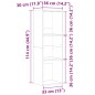 vidaXL Bücherregal Artisan-Eiche 36x30x114 cm Holzwerkstoff