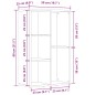 vidaXL Bücherregal Altholz-Optik 50x25x80 cm Holzwerkstoff vidaXL Bücherregal Altholz-Optik 50x25x80 cm Holzwerkstoff