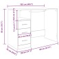 vidaXL Schreibtisch Altholz-Optik 102x76x50 cm Holzwerkstoff vidaXL Schreibtisch Altholz-Optik 102x76x50 cm Holzwerkstoff
