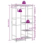 vidaXL Kleiderständer mit Ablagen 100x50x184,5 cm Bambus vidaXL Kleiderständer mit Ablagen 100x50x184,5 cm Bambus