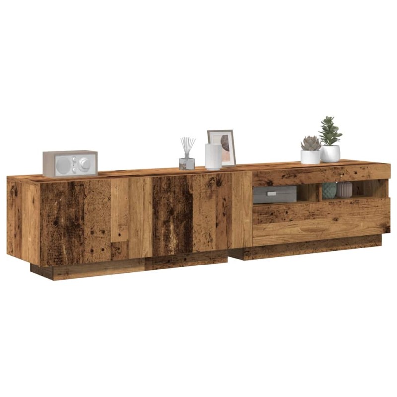 vidaXL TV-Schrank mit LED-Leuchten Artisan-Eiche 180x35x40 cm vidaXL TV-Schrank mit LED-Leuchten Artisan-Eiche 180x35x40 cm