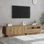 vidaXL TV-Schrank mit LED-Leuchten Artisan-Eiche 180x35x40 cm vidaXL TV-Schrank mit LED-Leuchten Artisan-Eiche 180x35x40 cm