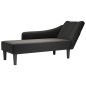 vidaXL Chaiselongue mit Rechter Armlehne Schwarz Stoff vidaXL Chaiselongue mit Rechter Armlehne Schwarz Stoff