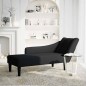 vidaXL Chaiselongue mit Rechter Armlehne Schwarz Stoff vidaXL Chaiselongue mit Rechter Armlehne Schwarz Stoff