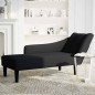 vidaXL Chaiselongue mit Rechter Armlehne Schwarz Stoff vidaXL Chaiselongue mit Rechter Armlehne Schwarz Stoff