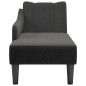 vidaXL Chaiselongue mit Rechter Armlehne Schwarz Stoff vidaXL Chaiselongue mit Rechter Armlehne Schwarz Stoff