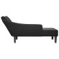vidaXL Chaiselongue mit Rechter Armlehne Schwarz Stoff vidaXL Chaiselongue mit Rechter Armlehne Schwarz Stoff