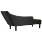 vidaXL Chaiselongue mit Rechter Armlehne Schwarz Stoff vidaXL Chaiselongue mit Rechter Armlehne Schwarz Stoff