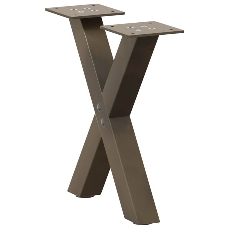 vidaXL Couchtischbeine X-Form 2 Stk. Naturstahl 30x(30-31) cm Stahl vidaXL Couchtischbeine X-Form 2 Stk. Naturstahl 30x(30-31) cm Stahl