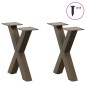 vidaXL Couchtischbeine X-Form 2 Stk. Naturstahl 30x(30-31) cm Stahl vidaXL Couchtischbeine X-Form 2 Stk. Naturstahl 30x(30-31) cm Stahl