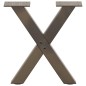 vidaXL Couchtischbeine X-Form 2 Stk. Naturstahl 30x(30-31) cm Stahl vidaXL Couchtischbeine X-Form 2 Stk. Naturstahl 30x(30-31) cm Stahl