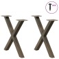 vidaXL Couchtischbeine X-Form 2 Stk. Naturstahl 60x(42-43) cm Stahl vidaXL Couchtischbeine X-Form 2 Stk. Naturstahl 60x(42-43) cm Stahl