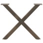 vidaXL Couchtischbeine X-Form 2 Stk. Naturstahl 60x(42-43) cm Stahl vidaXL Couchtischbeine X-Form 2 Stk. Naturstahl 60x(42-43) cm Stahl