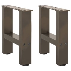 vidaXL Couchtischbeine Naturstahl 2 Stk. 30x(30-31) cm Stahl