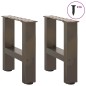 vidaXL Couchtischbeine Naturstahl 2 Stk. 30x(30-31) cm Stahl vidaXL Couchtischbeine Naturstahl 2 Stk. 30x(30-31) cm Stahl