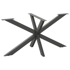 vidaXL Esstischbein in Spinnenform Anthrazit 150x78x(72-73) cm Stahl